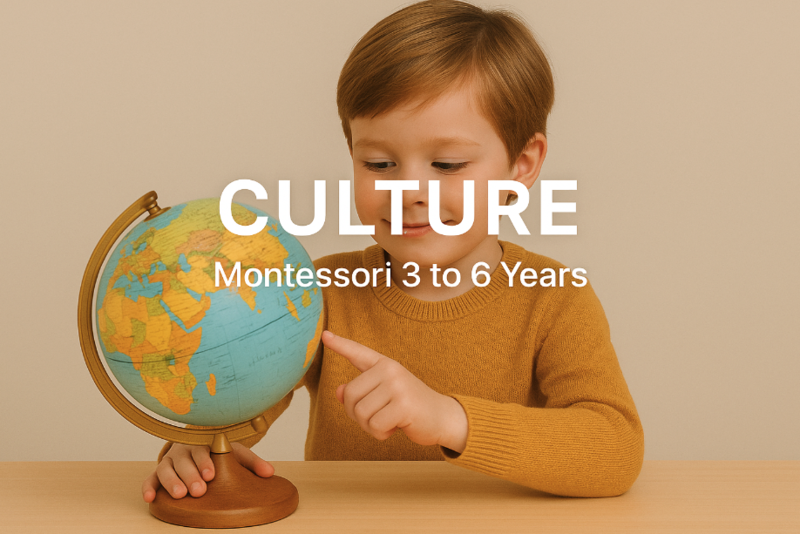 Child exploring geography with globe - Culture