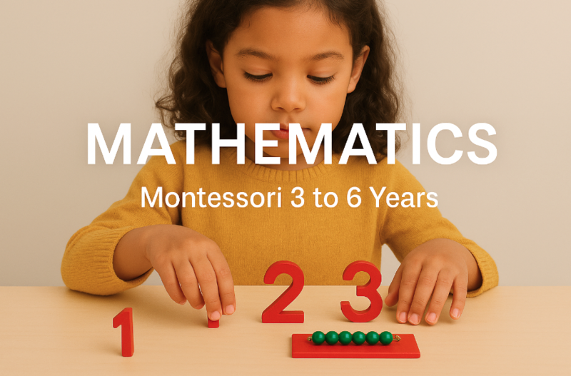 Child working with Montessori mathematics materials